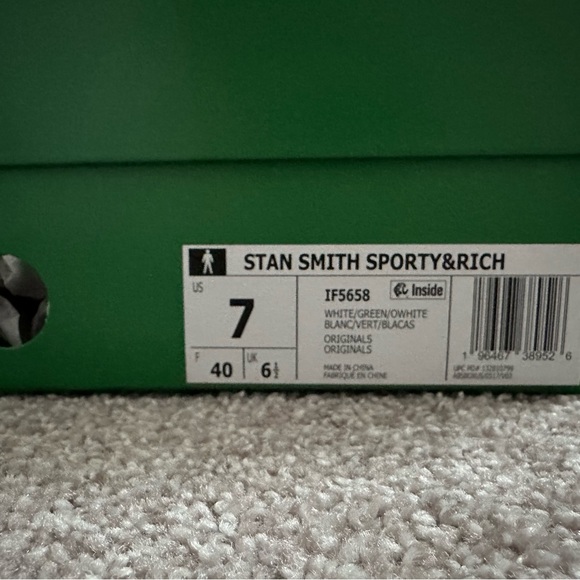 Sporty & Rich Stan Smith Adidas Collab SZ 7 - Picture 4 of 4